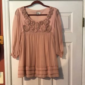 Dusty pink dressy blouse